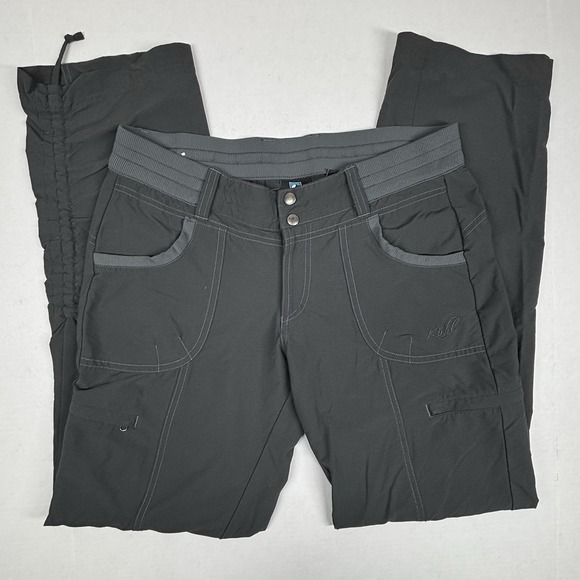 Kuhl Gray Durango Stretch Hiking Pants Womens 8 32X33 Cinch Ankles Cargo EUC‎ - Picture 1 of 12